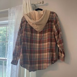 American Eagle | Women’s Hooded Flannel | Size Medium